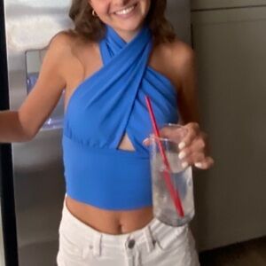 Blue Crop Top